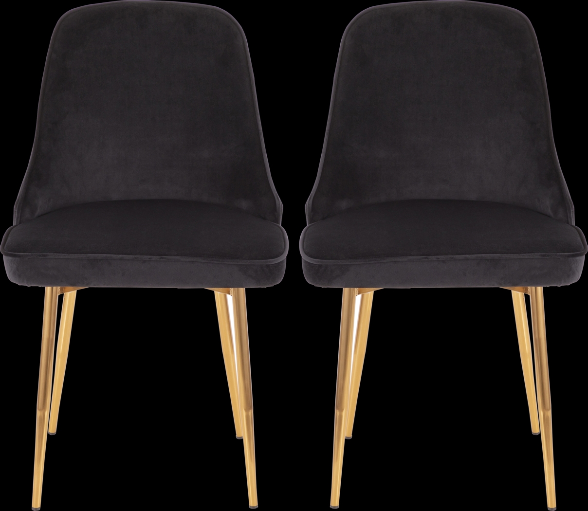 Clovis Black Dining Chair, Set of 2 - Thumbnail - Image 3