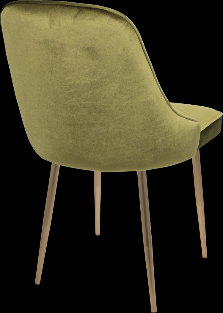 Clovis Green Dining Chair, Set of 2 - Thumbnail - Image 2