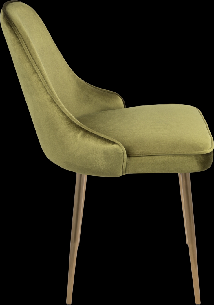 Clovis Green Dining Chair, Set of 2 - Thumbnail - Image 3