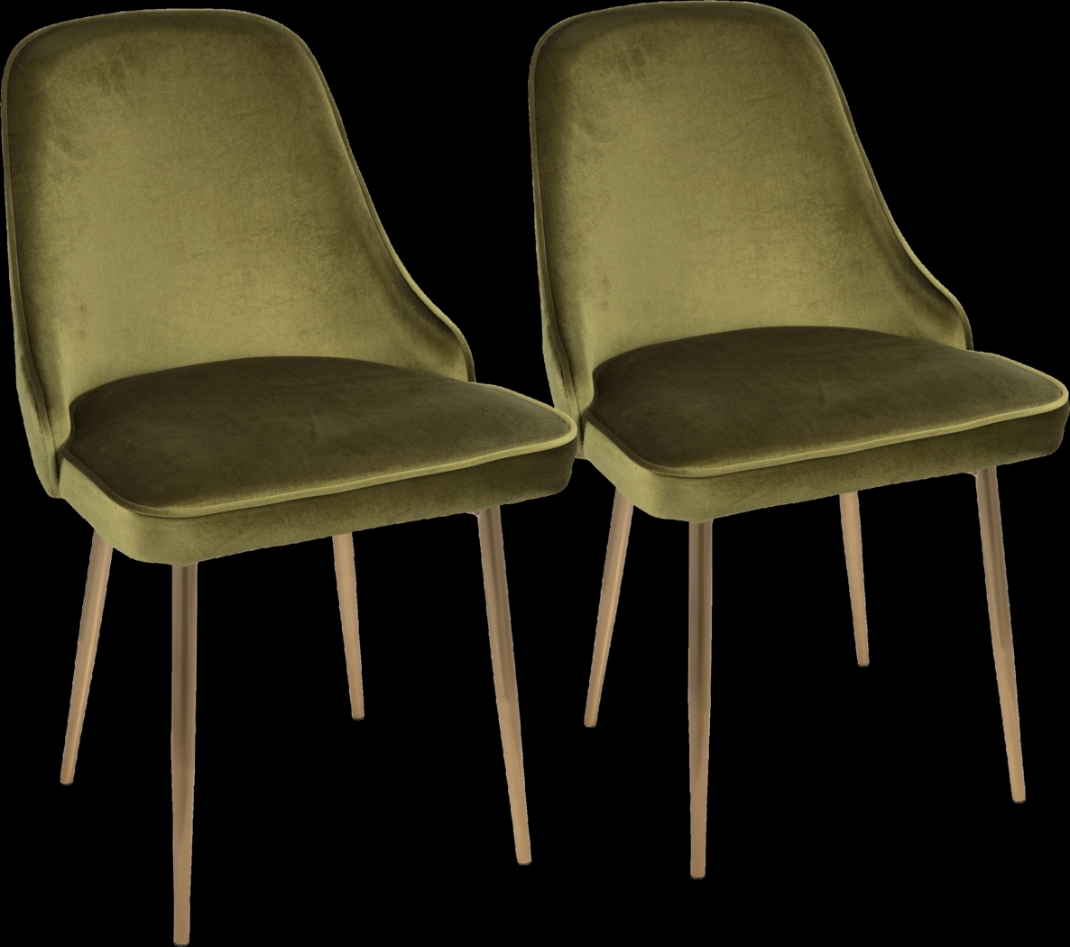 Clovis Green Dining Chair, Set of 2 - Thumbnail - Image 1