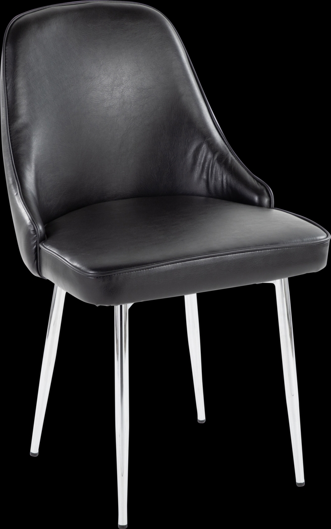 Clovis II Black Dining Chair, Set of 2 - Thumbnail - Image 2