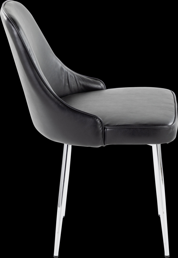 Clovis II Black Dining Chair, Set of 2 - Thumbnail - Image 3
