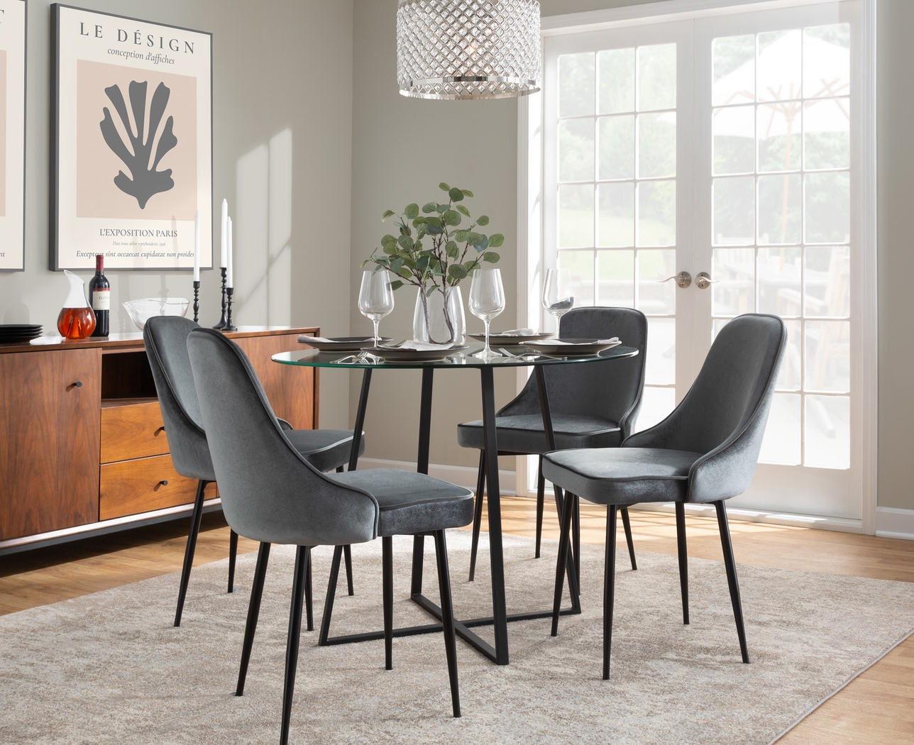 Clovis III Blue Dining Chair, Set of 2 - Thumbnail - Image 9