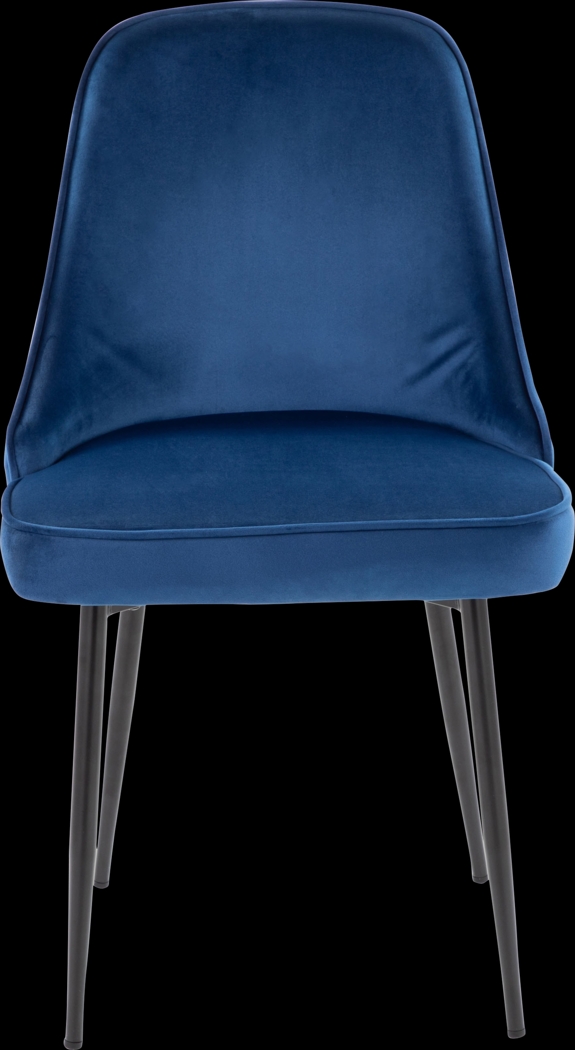 Clovis III Navy Dining Chair, Set of 2 - Thumbnail - Image 4