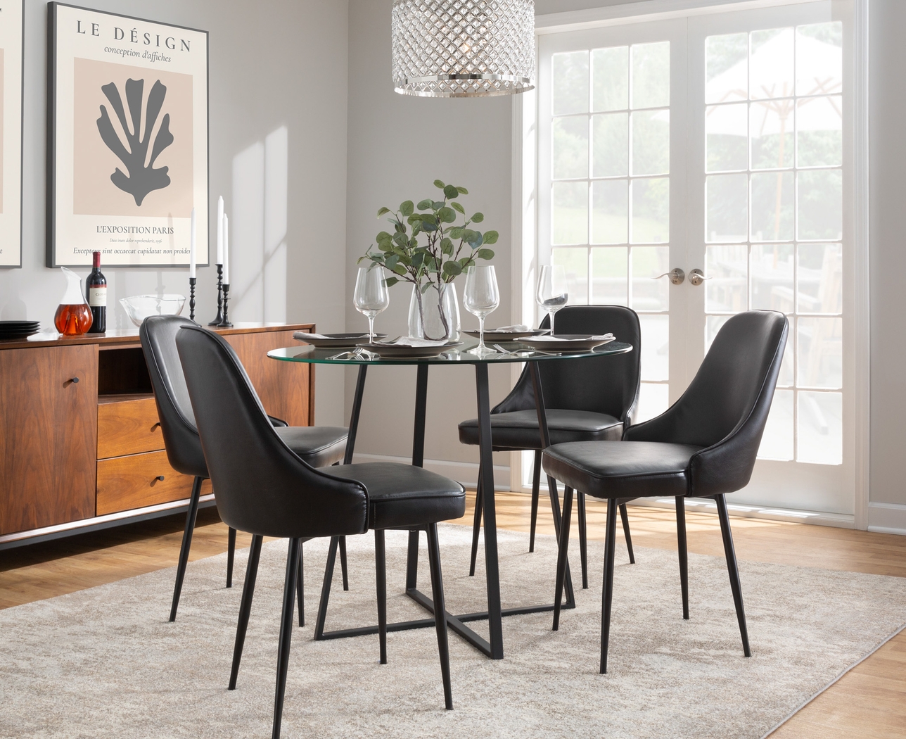 Clovis IV Black Dining Chair, Set of 2 - Thumbnail - Image 9
