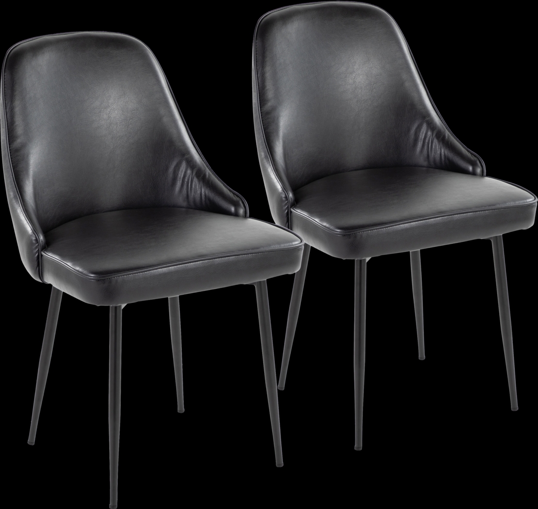 Clovis IV Black Dining Chair, Set of 2 - Thumbnail - Image 1