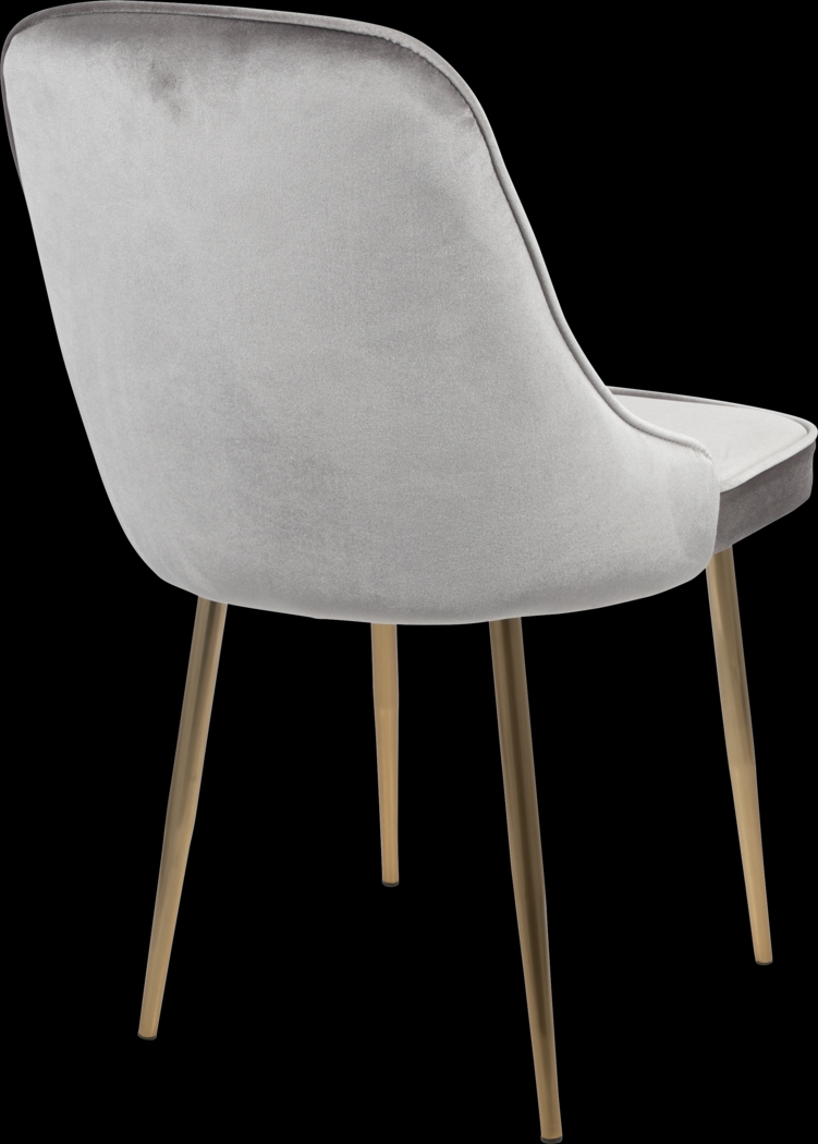 Clovis Silver Dining Chair, Set of 2 - Thumbnail - Image 2