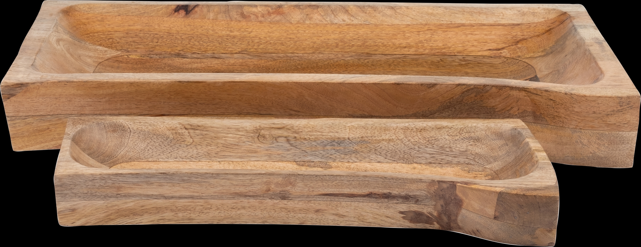 Clybourn Brown Tray, Set of 2 - Thumbnail - Image 4