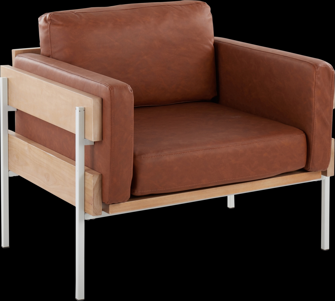 Clyburn Camel Accent Chair - Thumbnail - Image 1