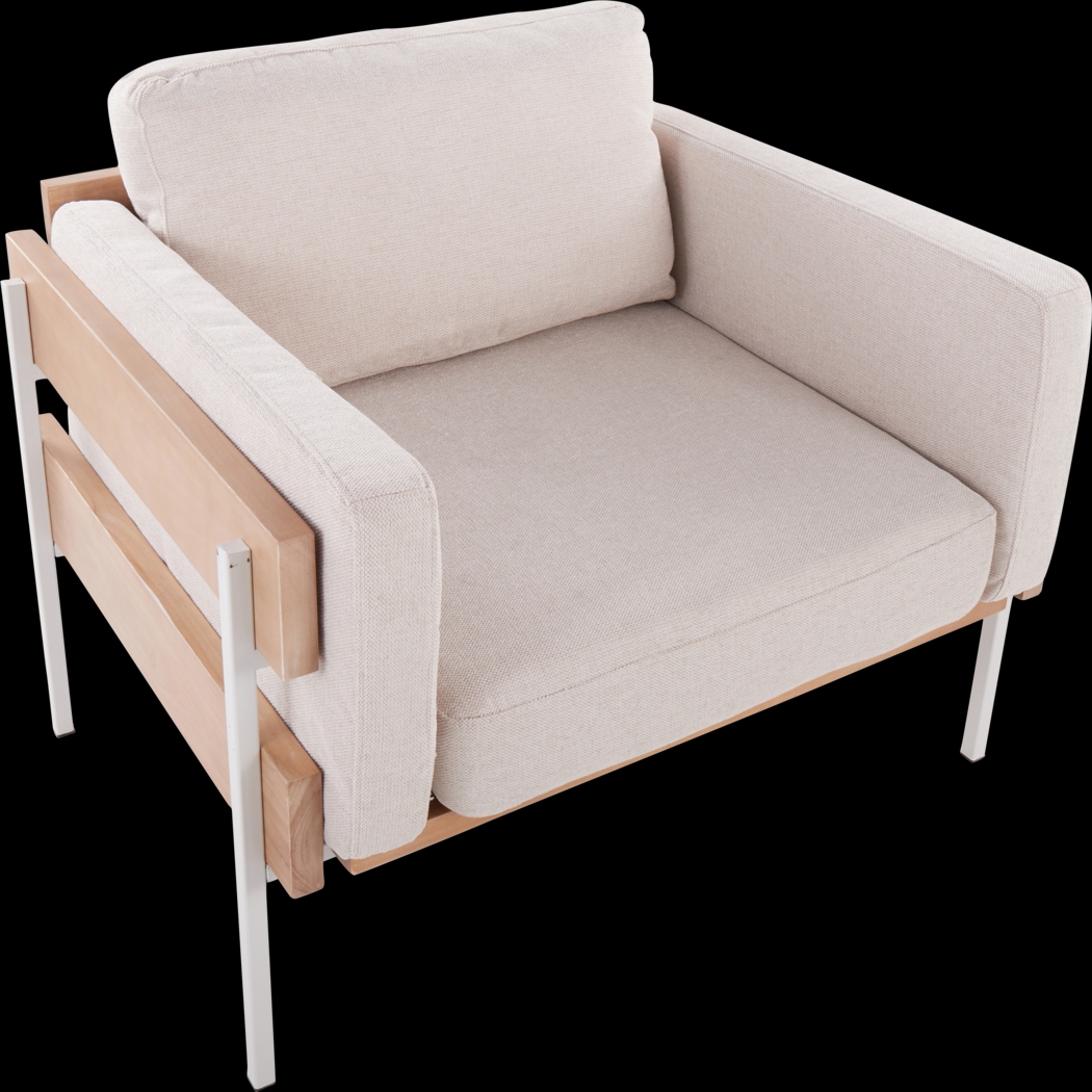 Clyburn Cream Accent Chair - Thumbnail - Image 3