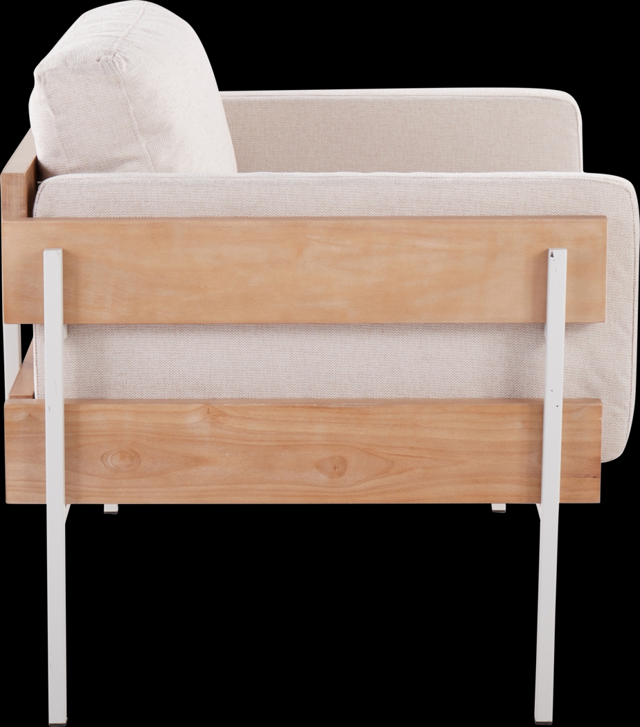 Clyburn Cream Accent Chair - Thumbnail - Image 4