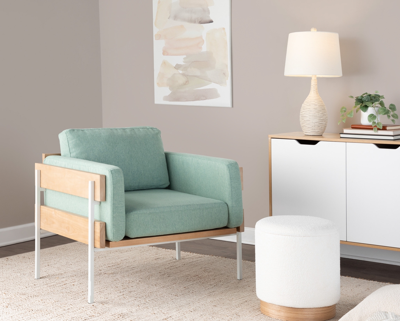 Clyburn Green Accent Chair - Thumbnail - Image 2