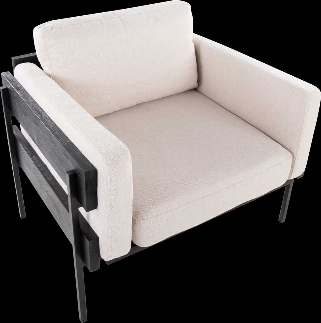 Clyburn II Cream Accent Chair - Thumbnail - Image 4