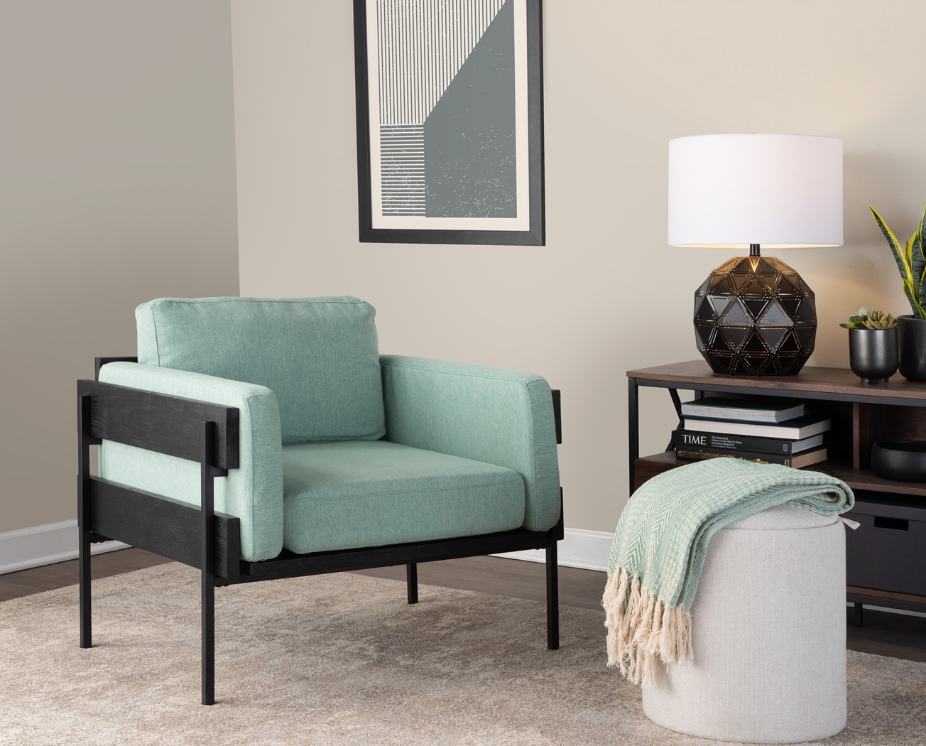 Clyburn II Green Accent Chair - Thumbnail - Image 2