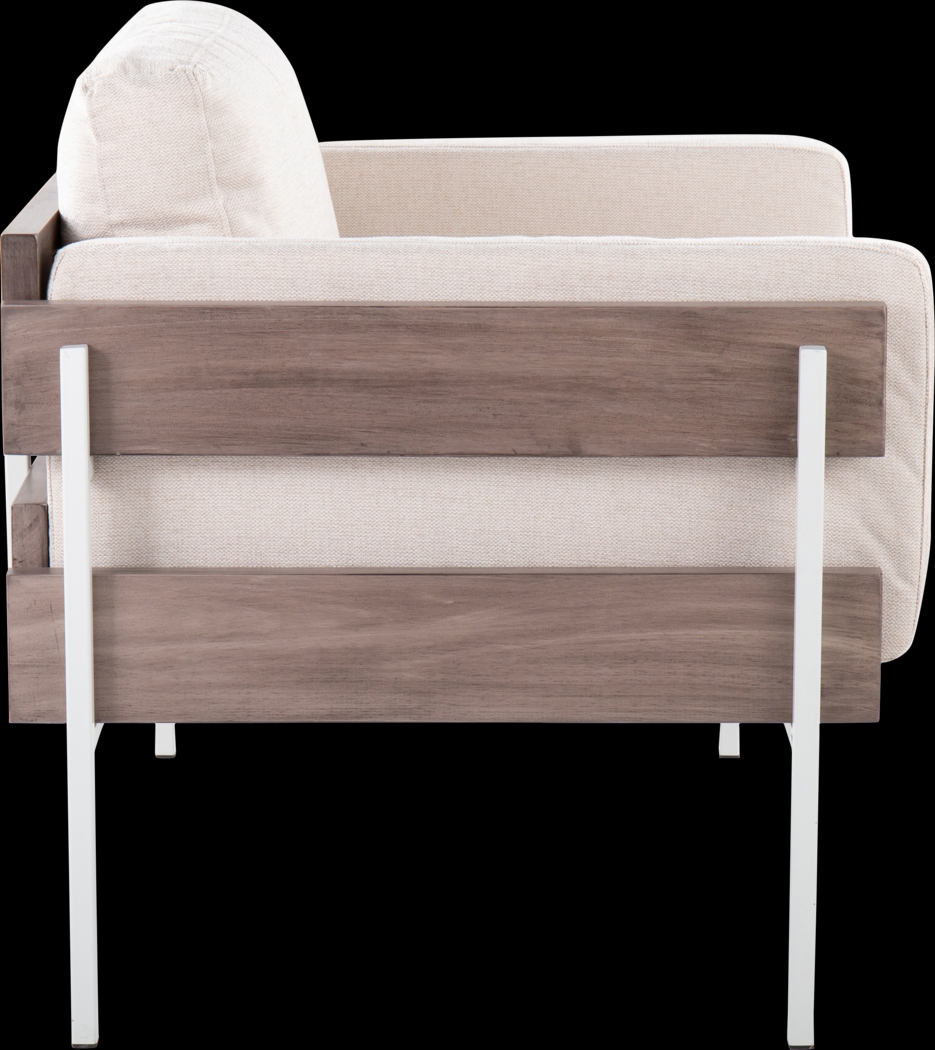 Clyburn III Cream Accent Chair - Thumbnail - Image 3