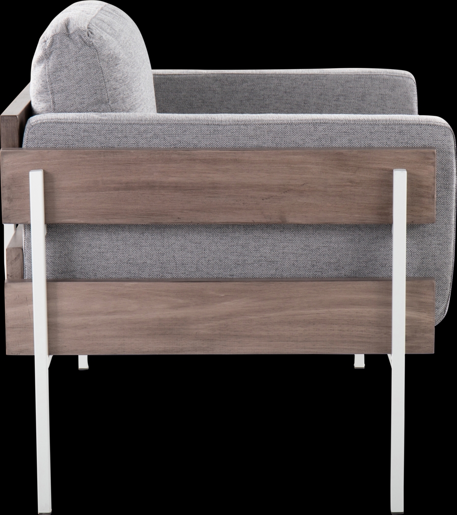 Clyburn III Gray Accent Chair - Thumbnail - Image 3