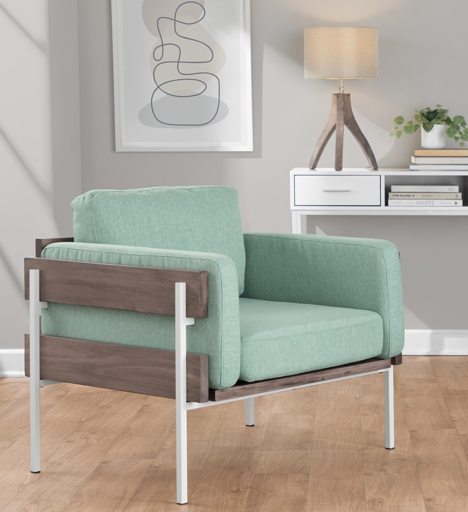 Clyburn III Green Accent Chair - Thumbnail - Image 2