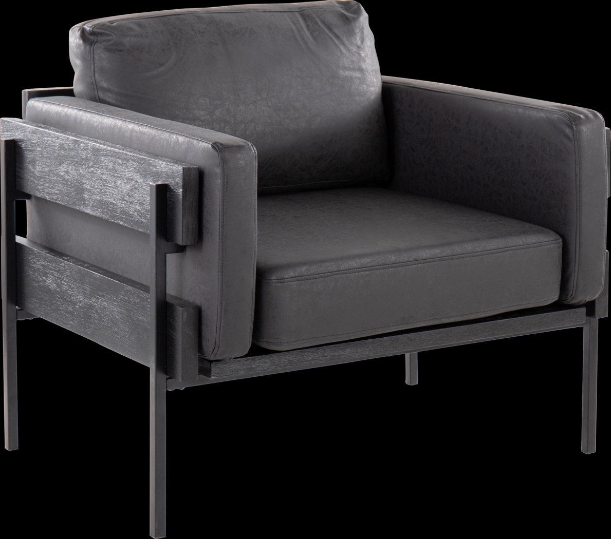 Clyburn IV Black Accent Chair - Thumbnail - Image 1
