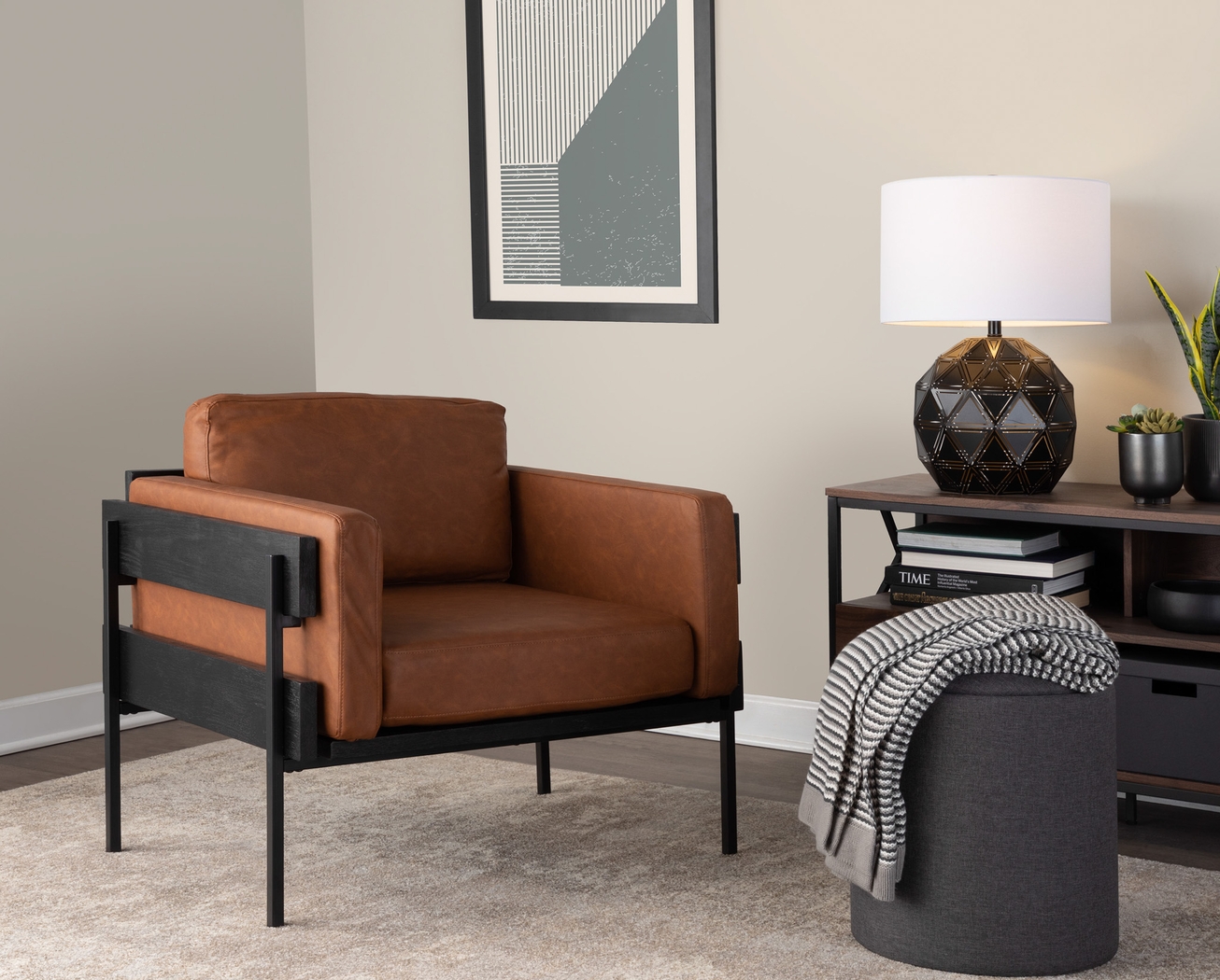 Clyburn IV Camel Accent Chair - Thumbnail - Image 2