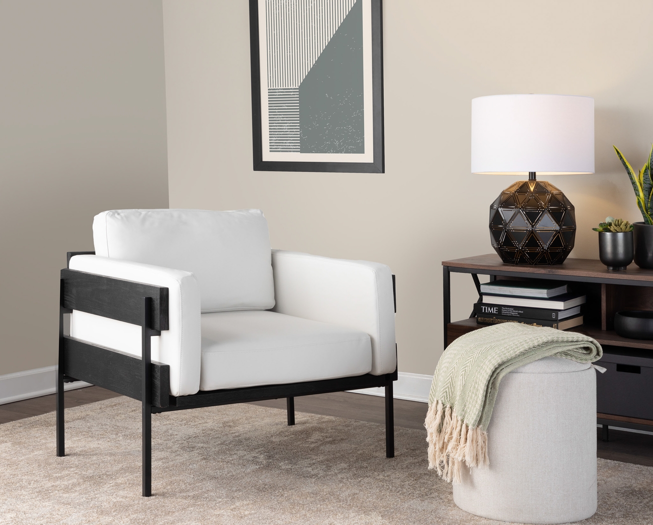 Clyburn IV White Accent Chair - Thumbnail - Image 2