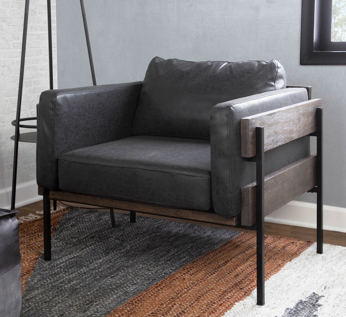 Clyburn V Black Accent Chair - Thumbnail - Image 3