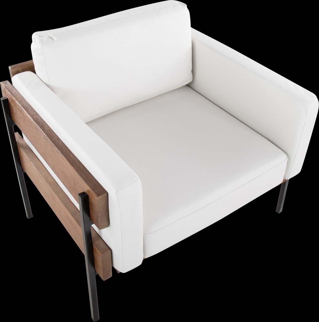 Clyburn V White Accent Chair - Thumbnail - Image 5
