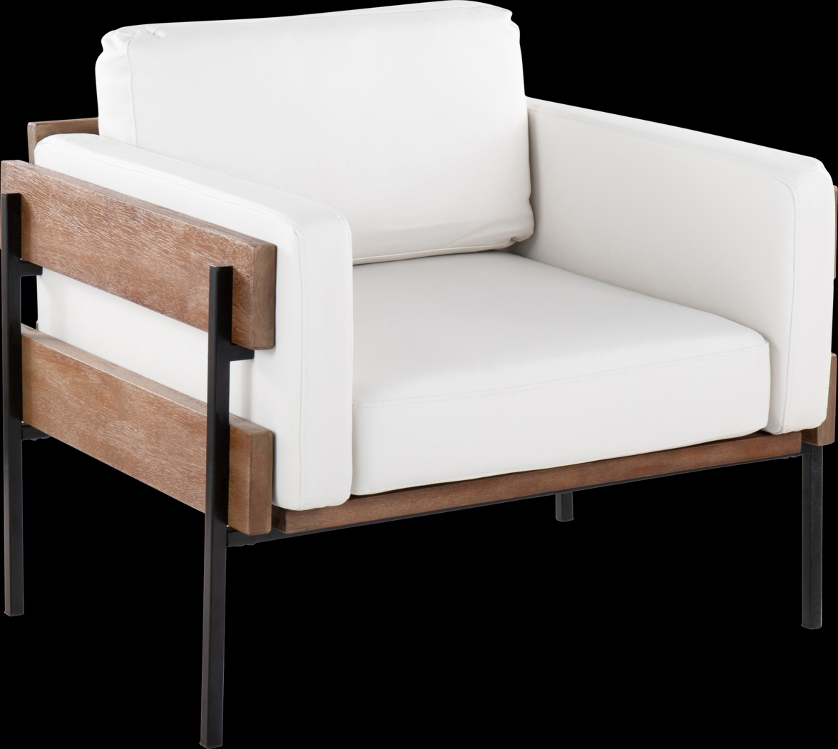 Clyburn V White Accent Chair - Thumbnail - Image 1