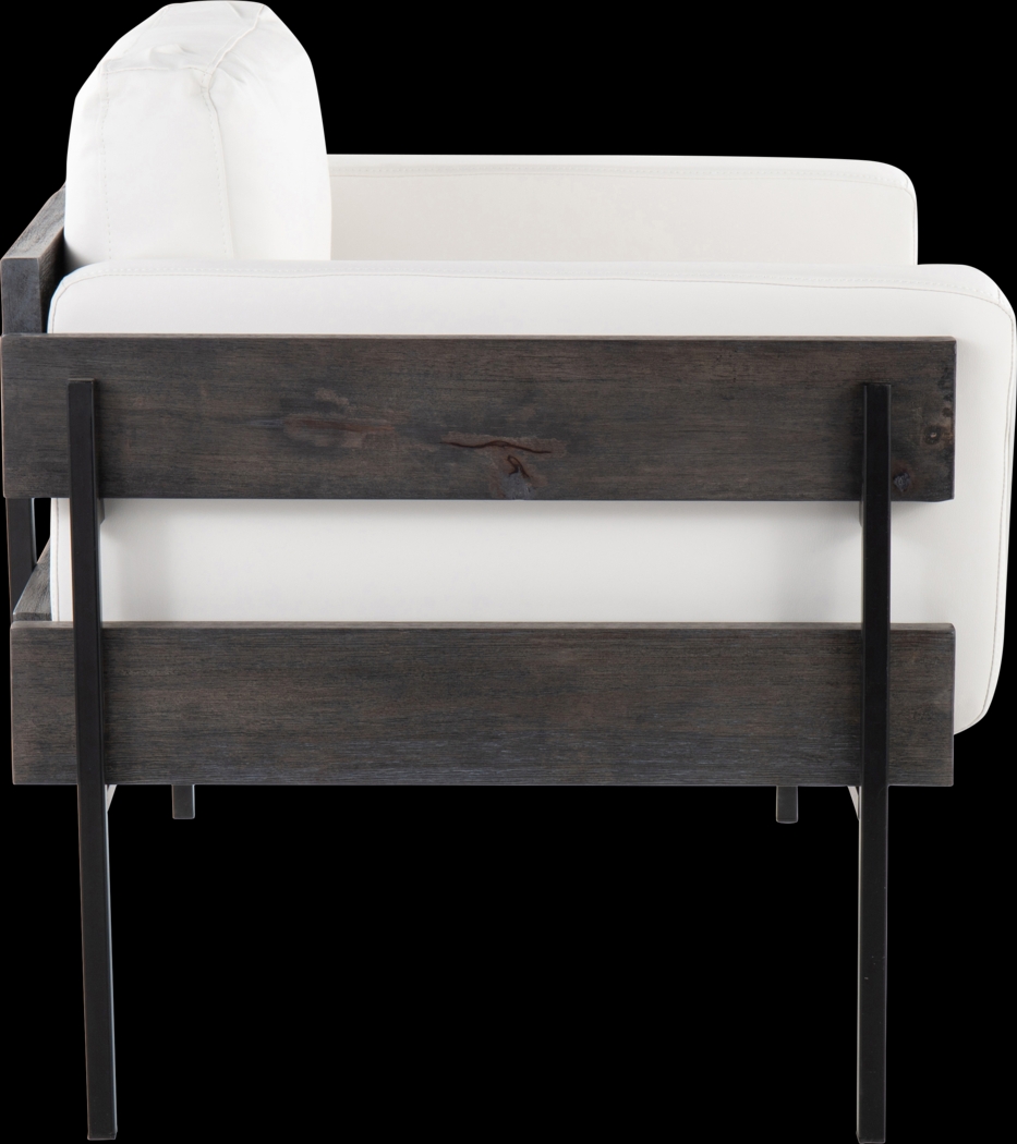 Clyburn VII White Accent Chair - Thumbnail - Image 2