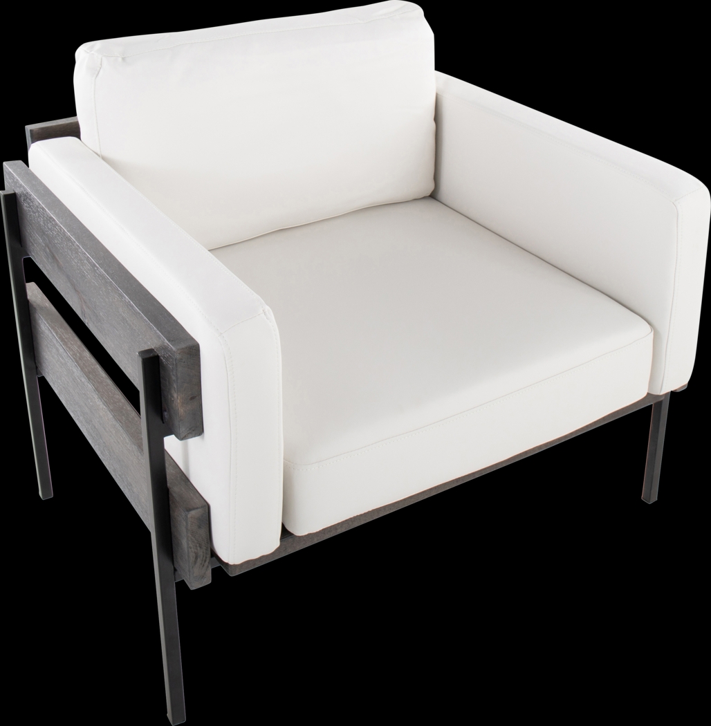 Clyburn VII White Accent Chair - Thumbnail - Image 6