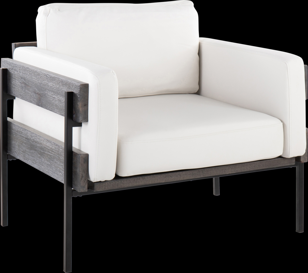 Clyburn VII White Accent Chair - Thumbnail - Image 1