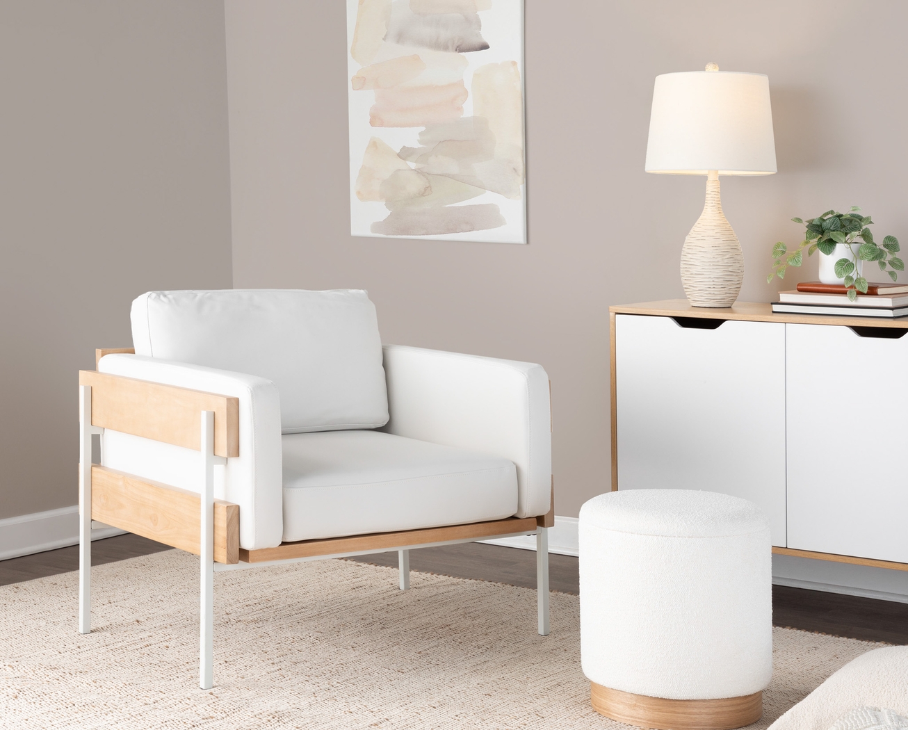 Clyburn White Accent Chair - Thumbnail - Image 2