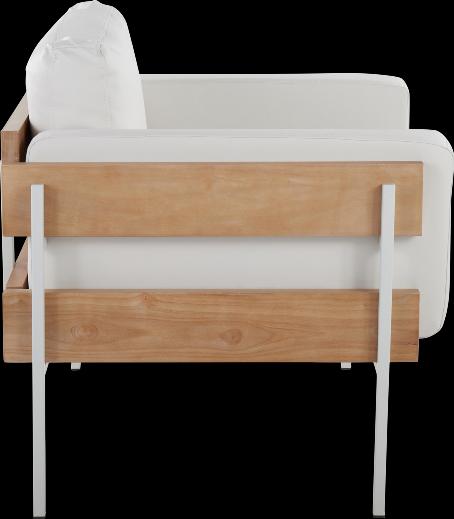 Clyburn White Accent Chair - Thumbnail - Image 3