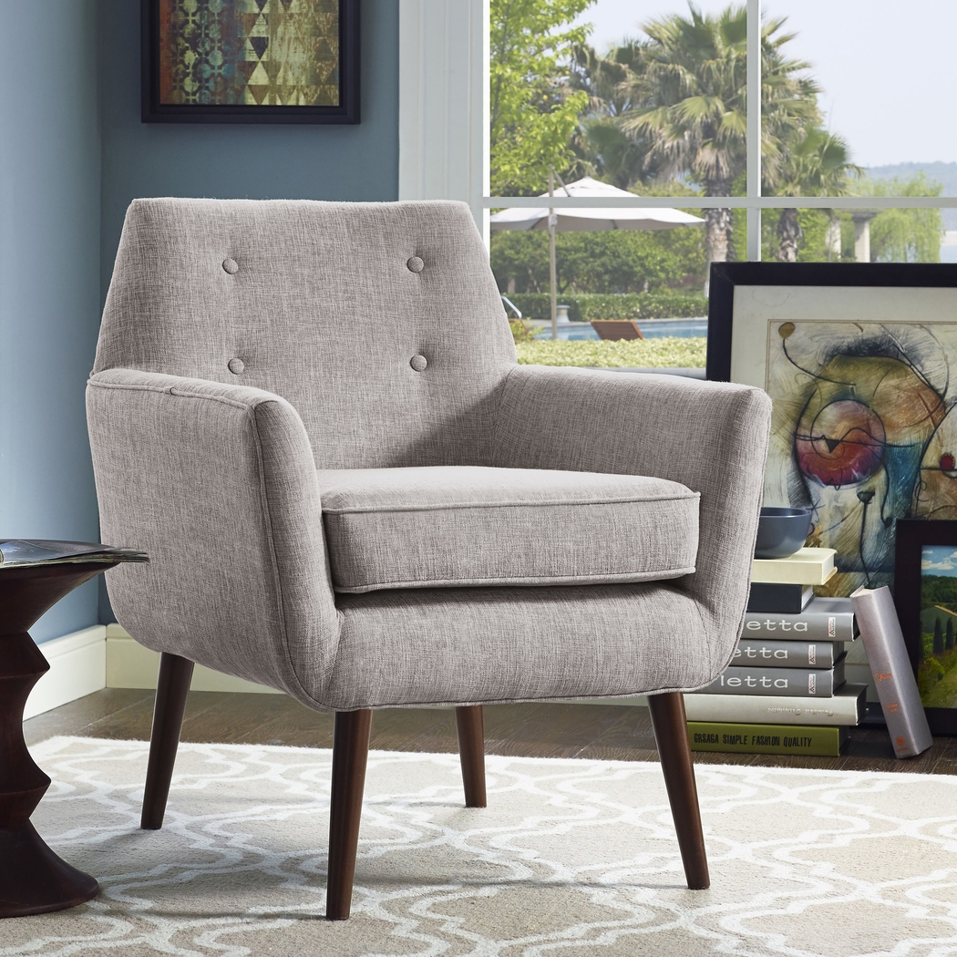 Clyde Beige Accent Chair - Thumbnail - Image 2