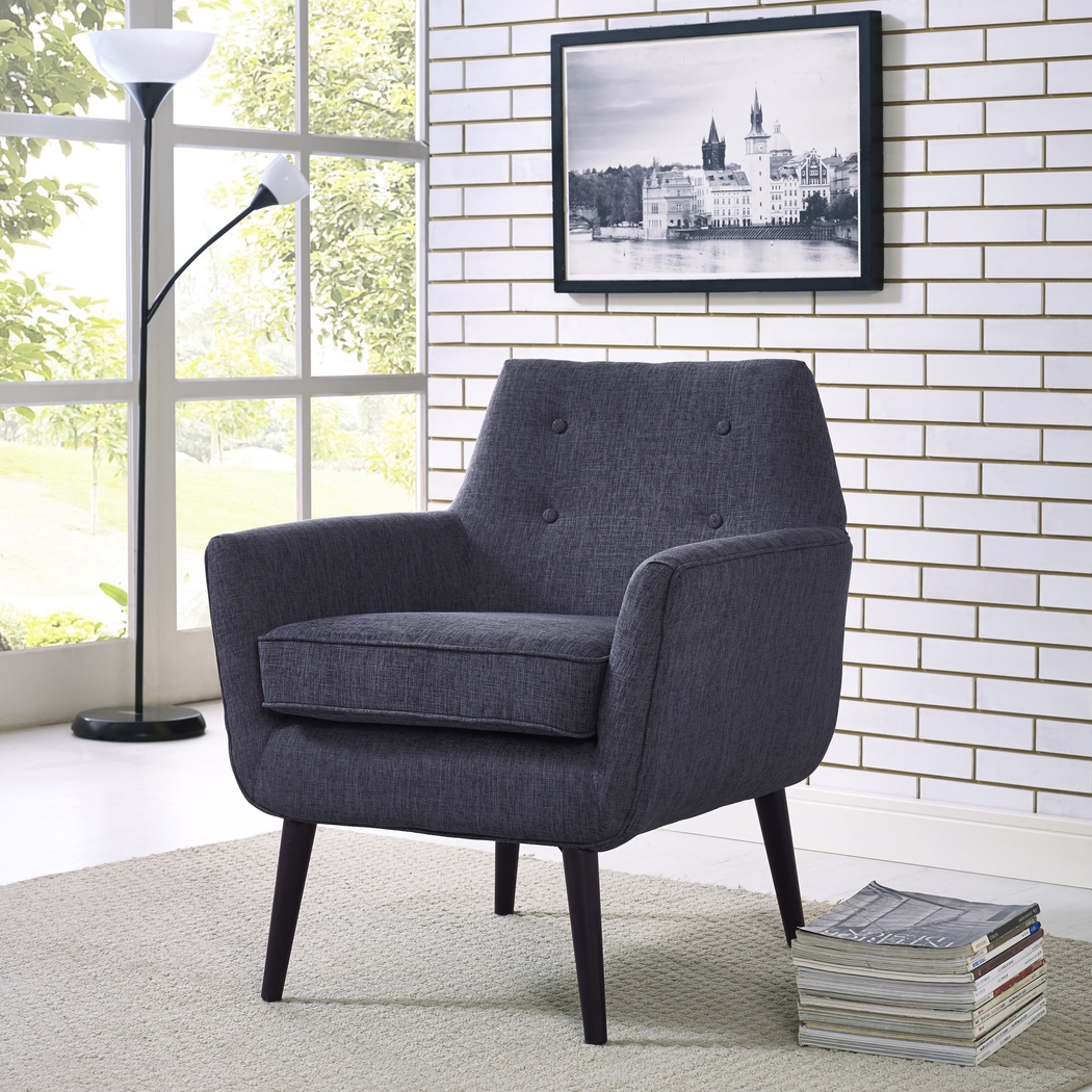 Clyde Navy Accent Chair - Thumbnail - Image 2