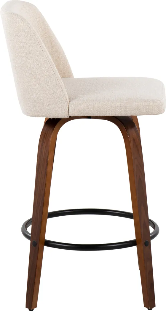 Clyo I Cream Counter Stool Set of 2 - Thumbnail - Image 3