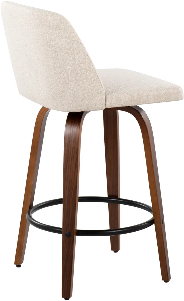 Clyo I Cream Counter Stool Set of 2 - Thumbnail - Image 4