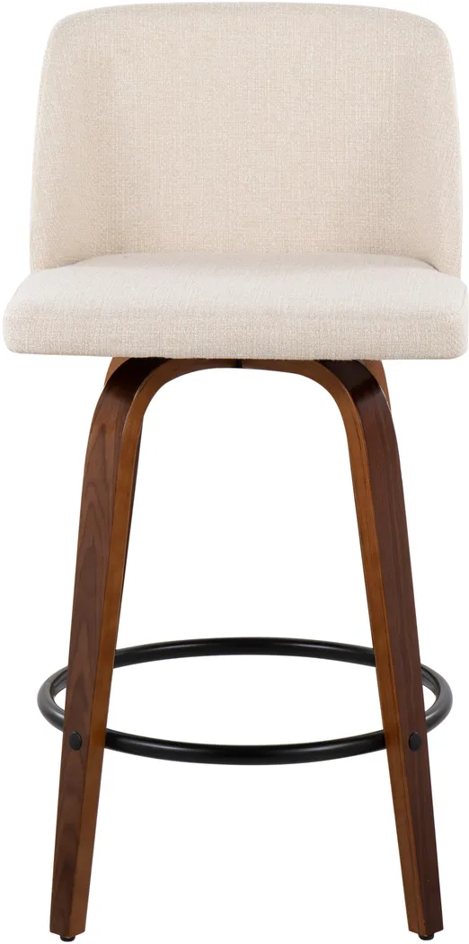 Clyo I Cream Counter Stool Set of 2 - Thumbnail - Image 6