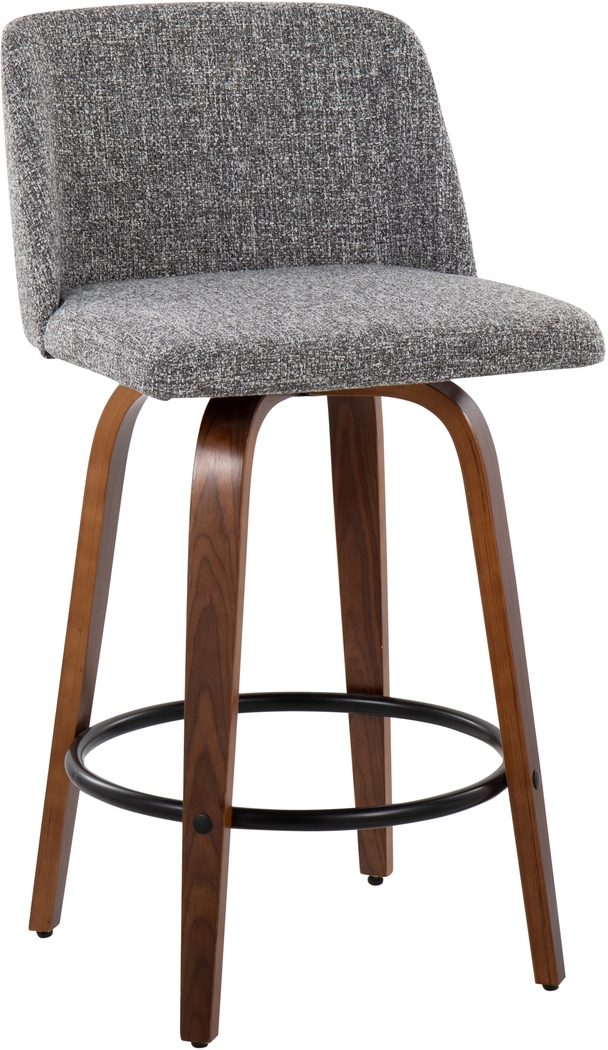 Clyo I Gray Counter Stool Set of 2 - Thumbnail - Image 2