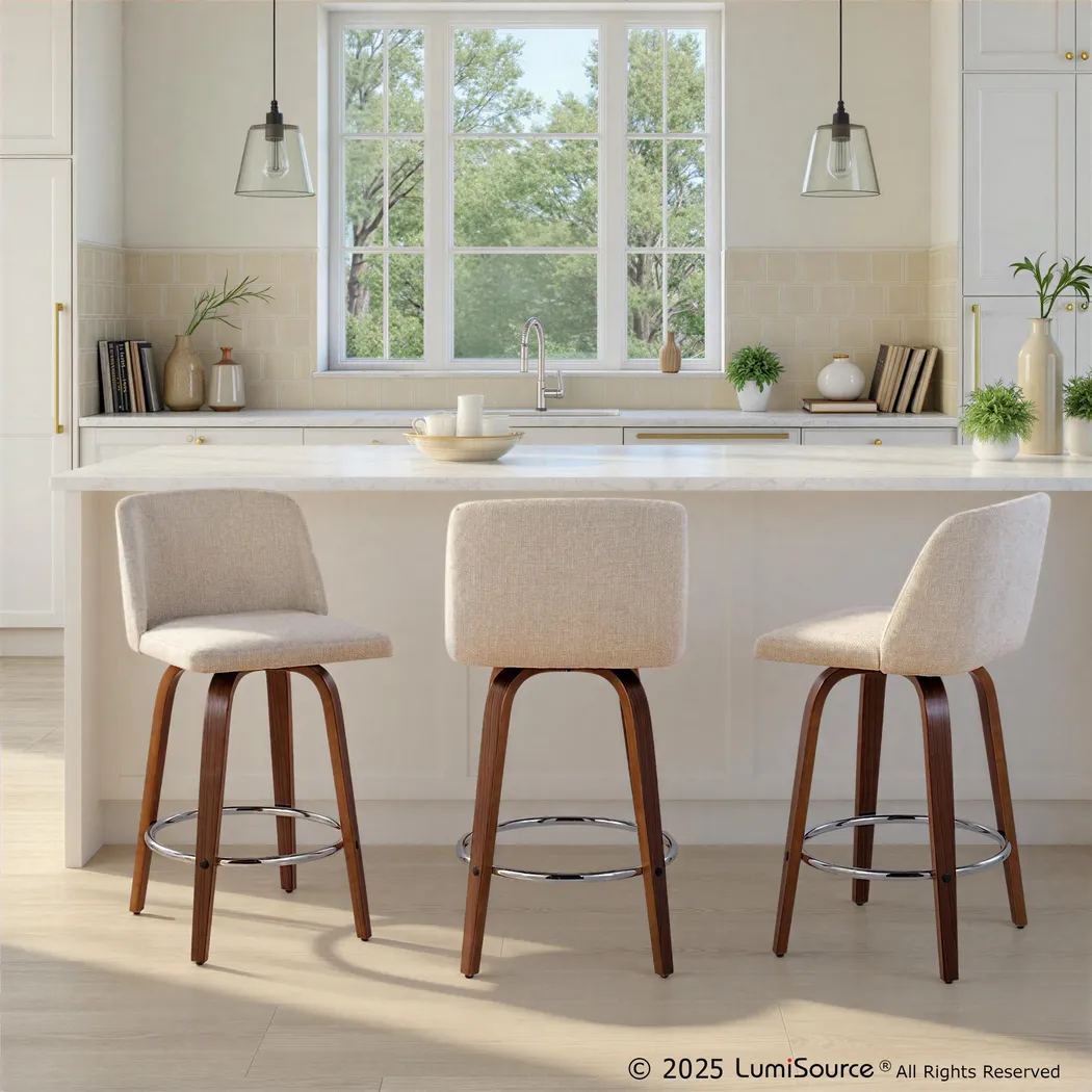 Clyo II Swivel Counter Stool, Set of 2 - Thumbnail - Image 9