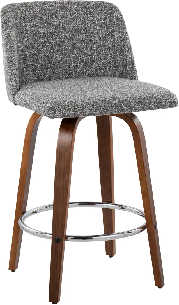 Clyo II Gray Counter Stool Set of 2 - Thumbnail - Image 2