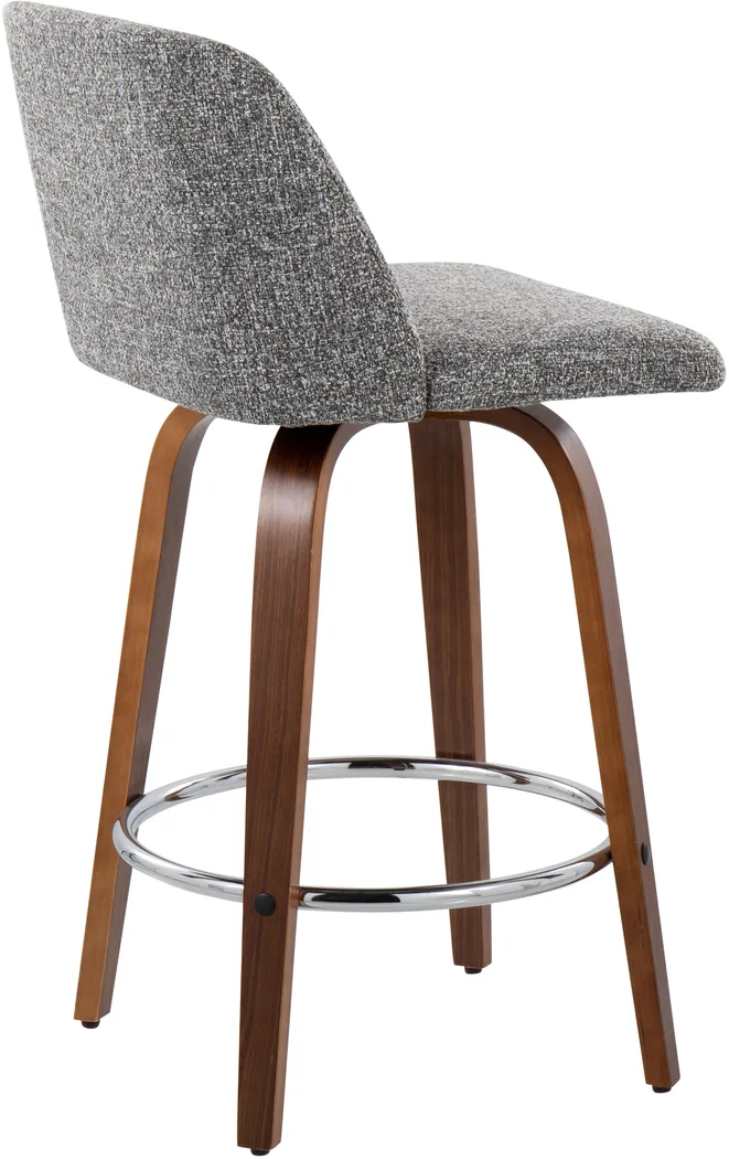 Clyo II Gray Counter Stool Set of 2 - Thumbnail - Image 4