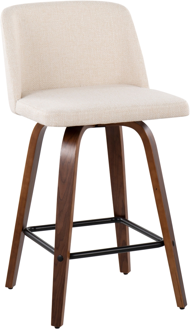 Clyo III Cream Counter Stool Set of 2 - Thumbnail - Image 2