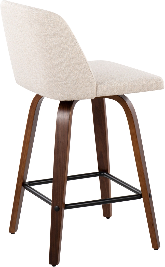 Clyo III Cream Counter Stool Set of 2 - Thumbnail - Image 4