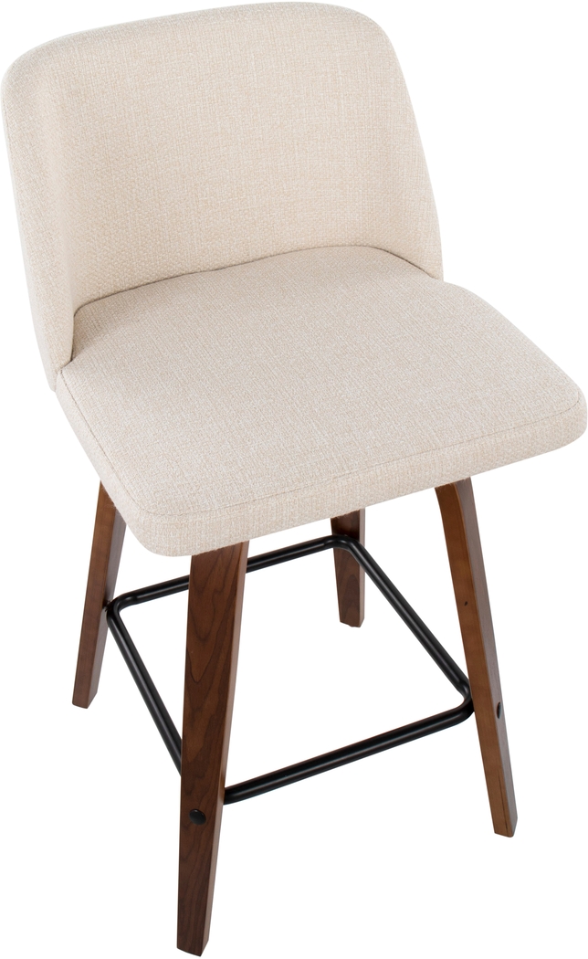 Clyo III Cream Counter Stool Set of 2 - Thumbnail - Image 7