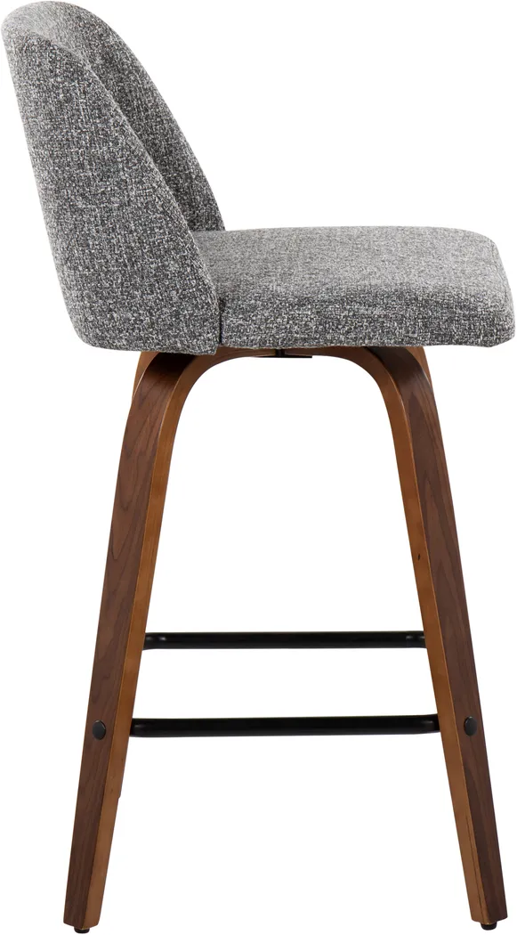 Clyo III Gray Counter Stool Set of 2 - Thumbnail - Image 3