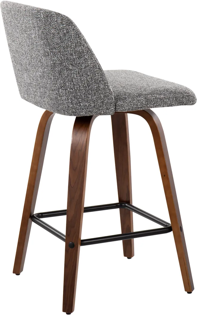 Clyo III Gray Counter Stool Set of 2 - Thumbnail - Image 4