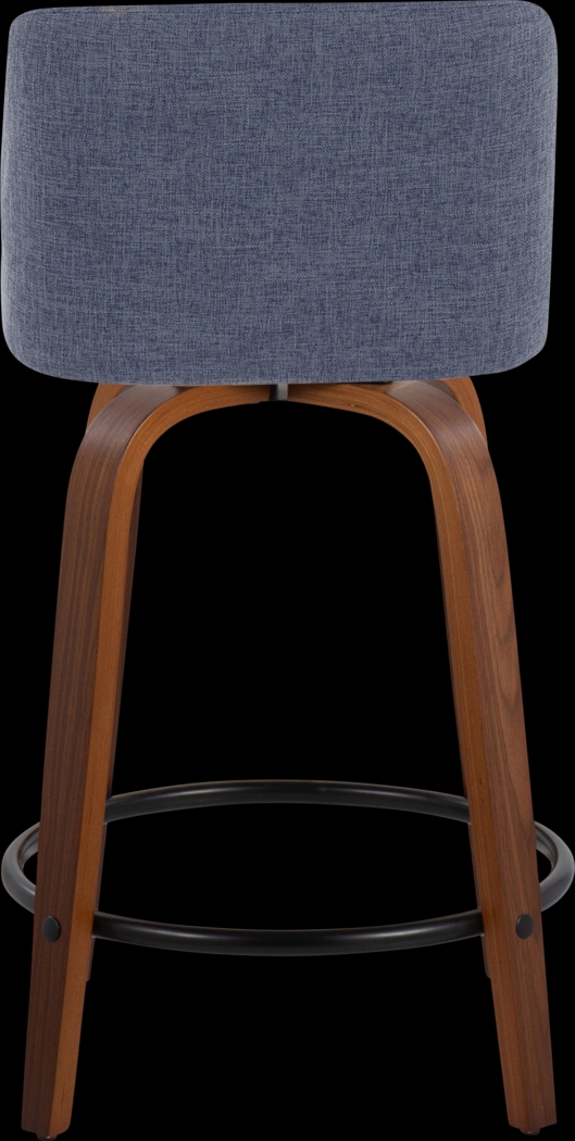 Clyo IV Blue Swivel Counter Height Stool, Set of 2 - Thumbnail - Image 6