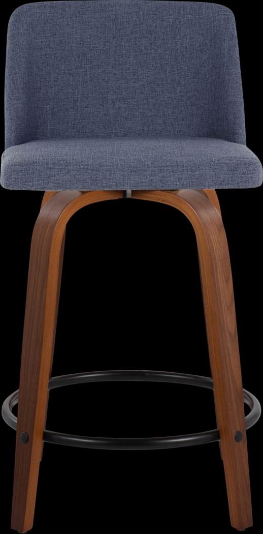 Clyo IV Blue Swivel Counter Height Stool, Set of 2 - Thumbnail - Image 7