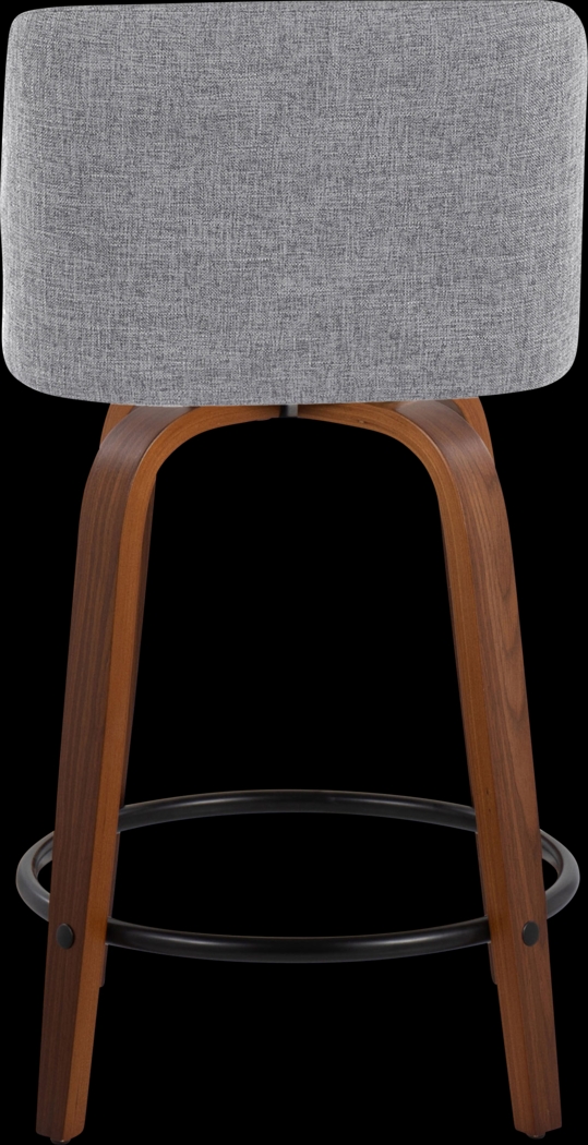 Clyo IV Gray Swivel Counter Height Stool, Set of 2 - Thumbnail - Image 6