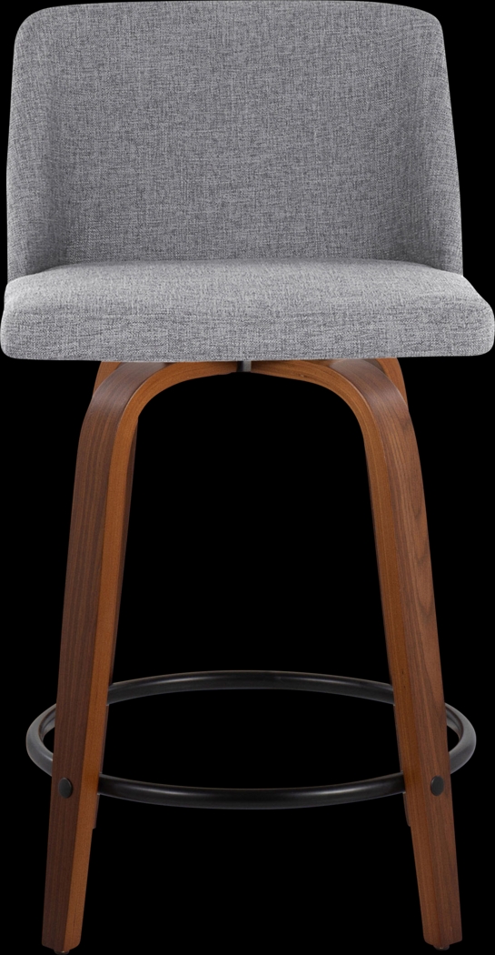 Clyo IV Gray Swivel Counter Height Stool, Set of 2 - Thumbnail - Image 7